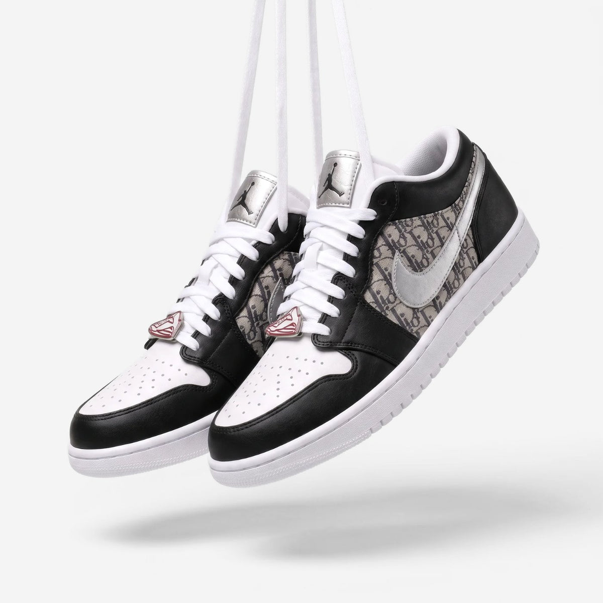Silver Dior Air Jordan 1 Low