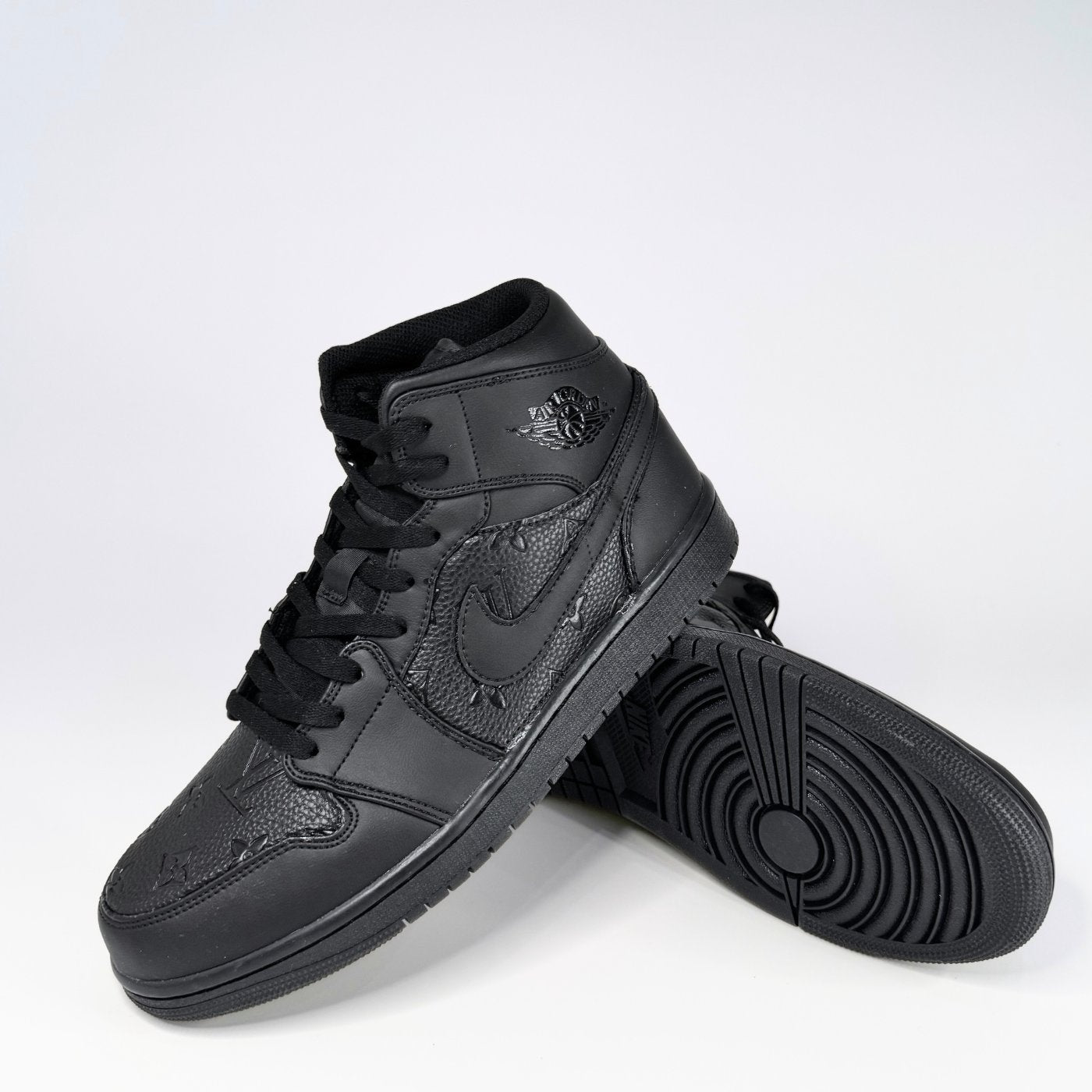 Black LV Jordan 1 Mid