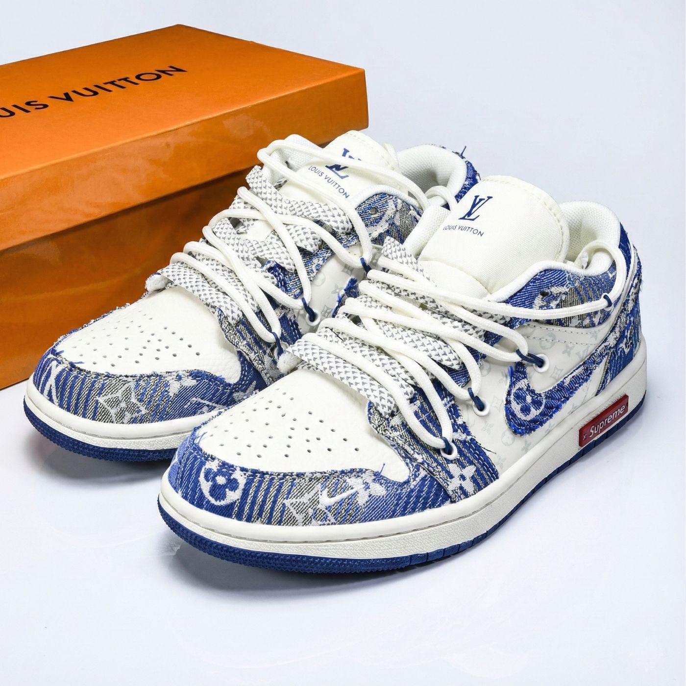 Indigo Stitch LV Air Jordan 1