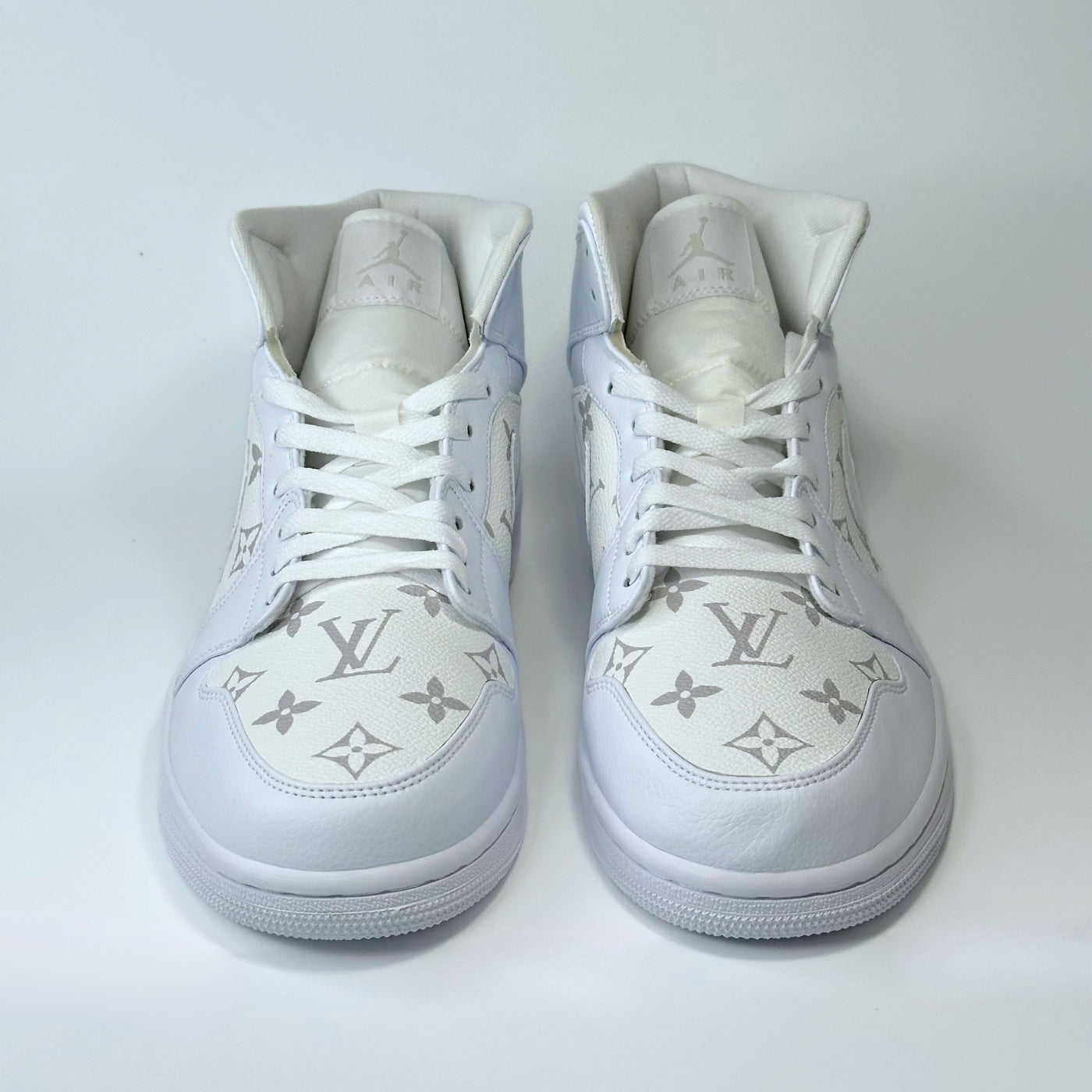 White LV Jordan 1 Mid