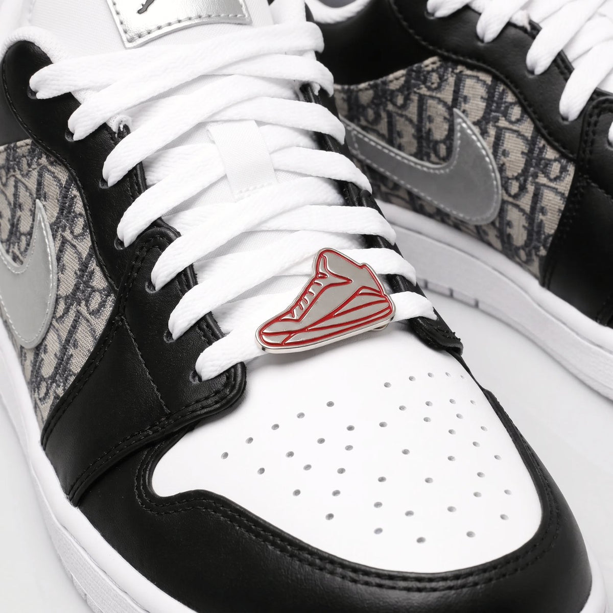 Silver Dior Air Jordan 1 Low