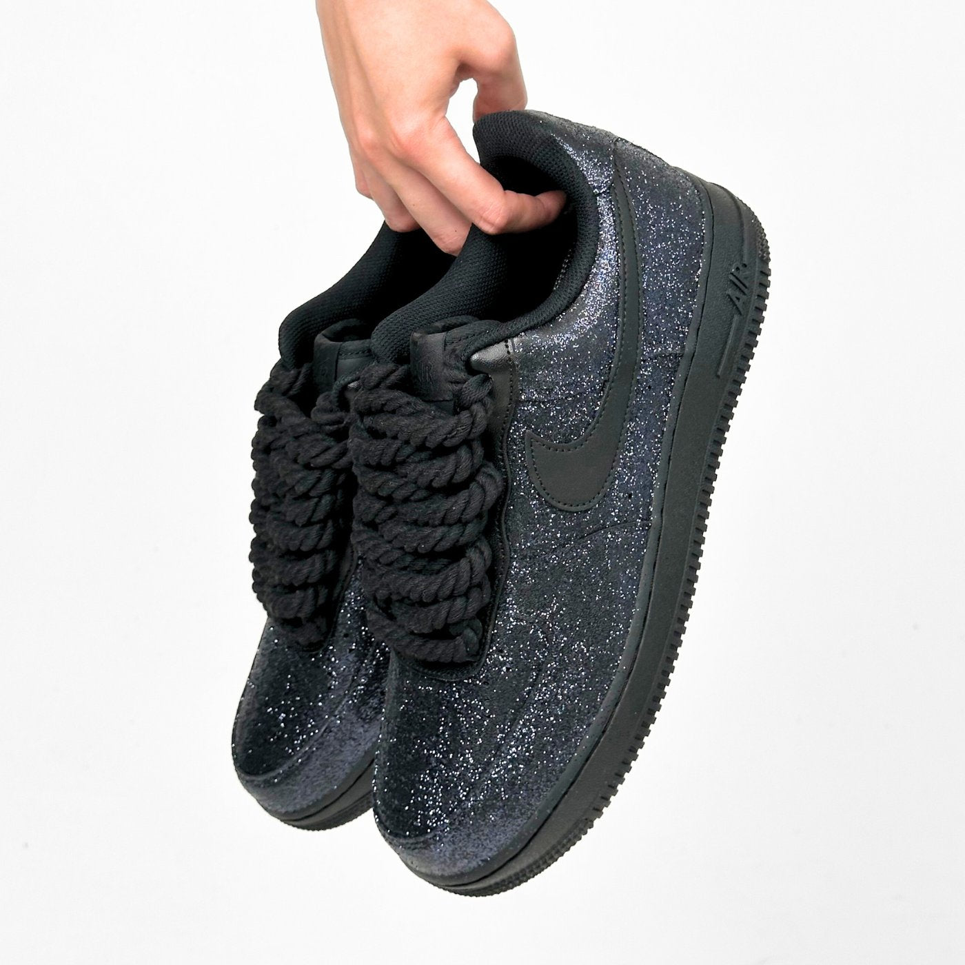 Black Glitter Air Force 1