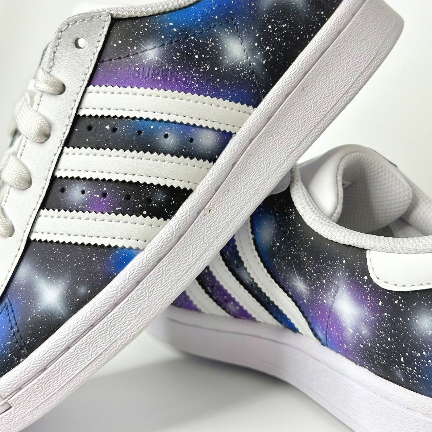 Blue Galaxy Adidas Superstar