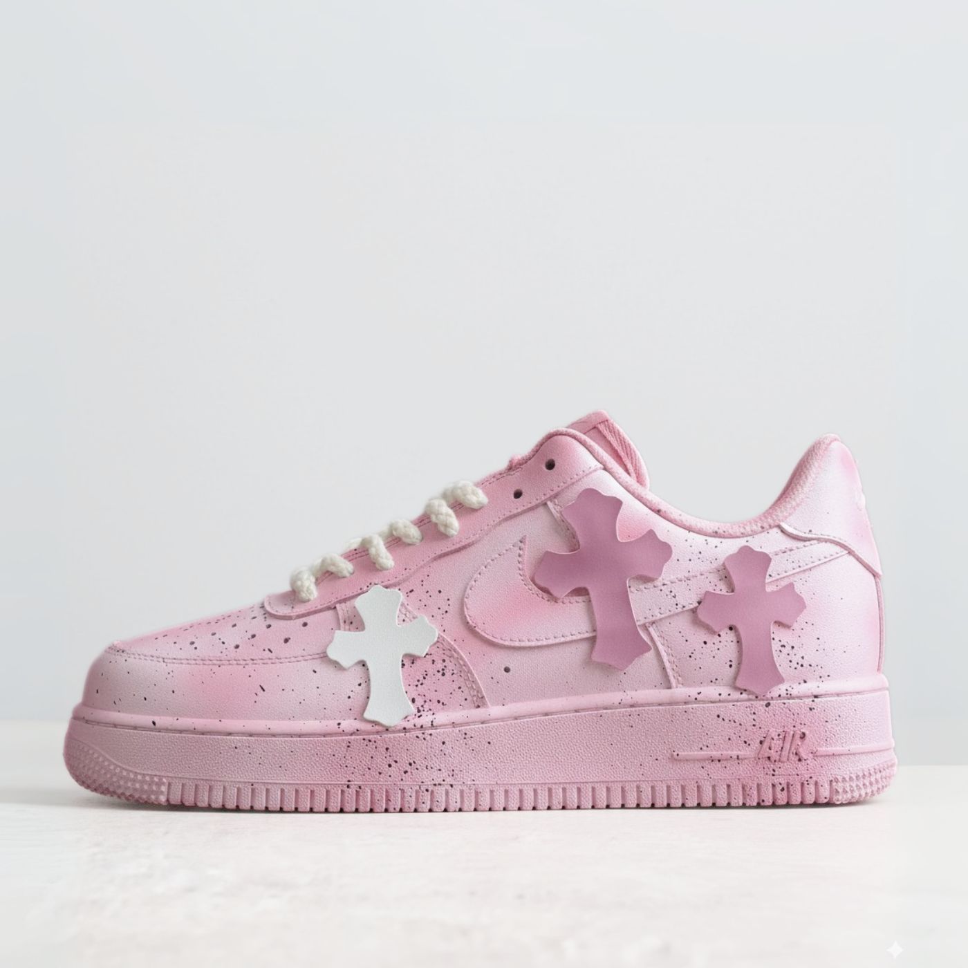 Pink Chrome Hearts Air Force 1