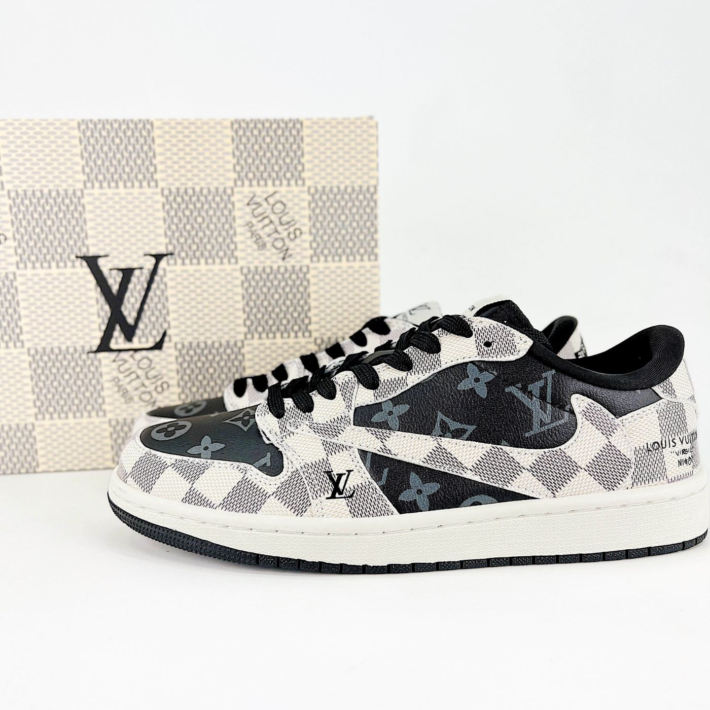 Royal Black LV Air Jordan 1