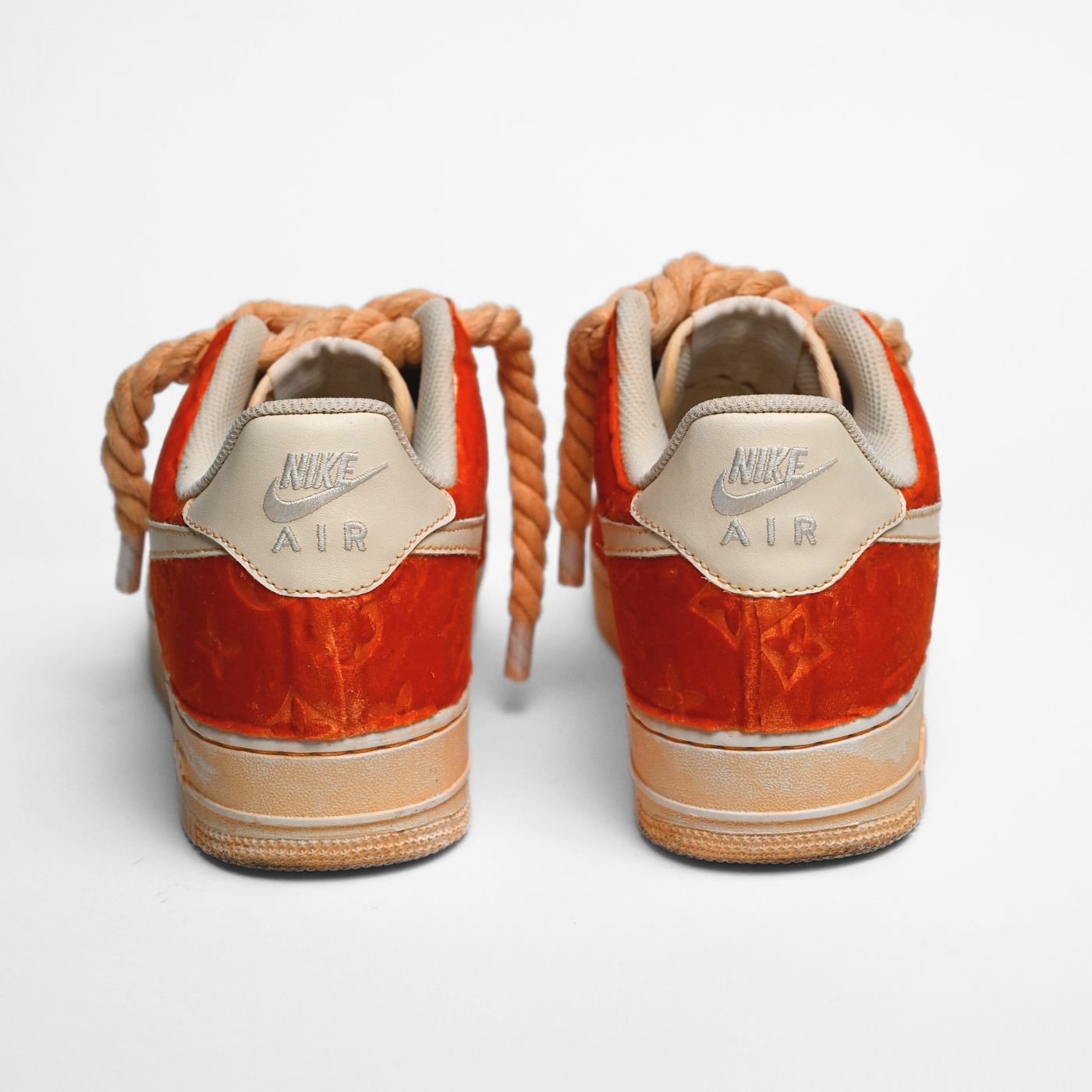 Orange LV Velvet Air Force 1