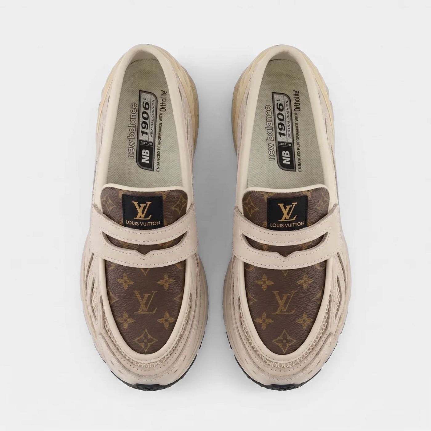 Khaki LV New Balance 1906L Loafers