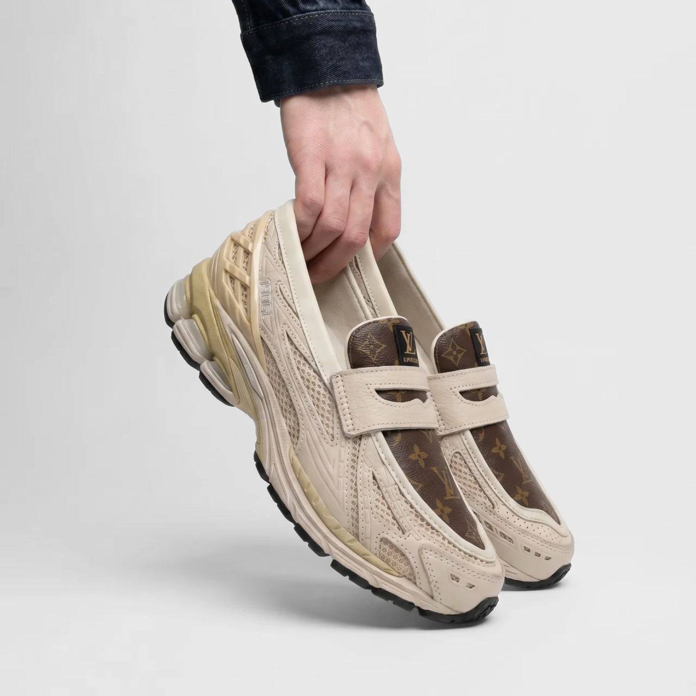 Khaki LV New Balance 1906L Loafers
