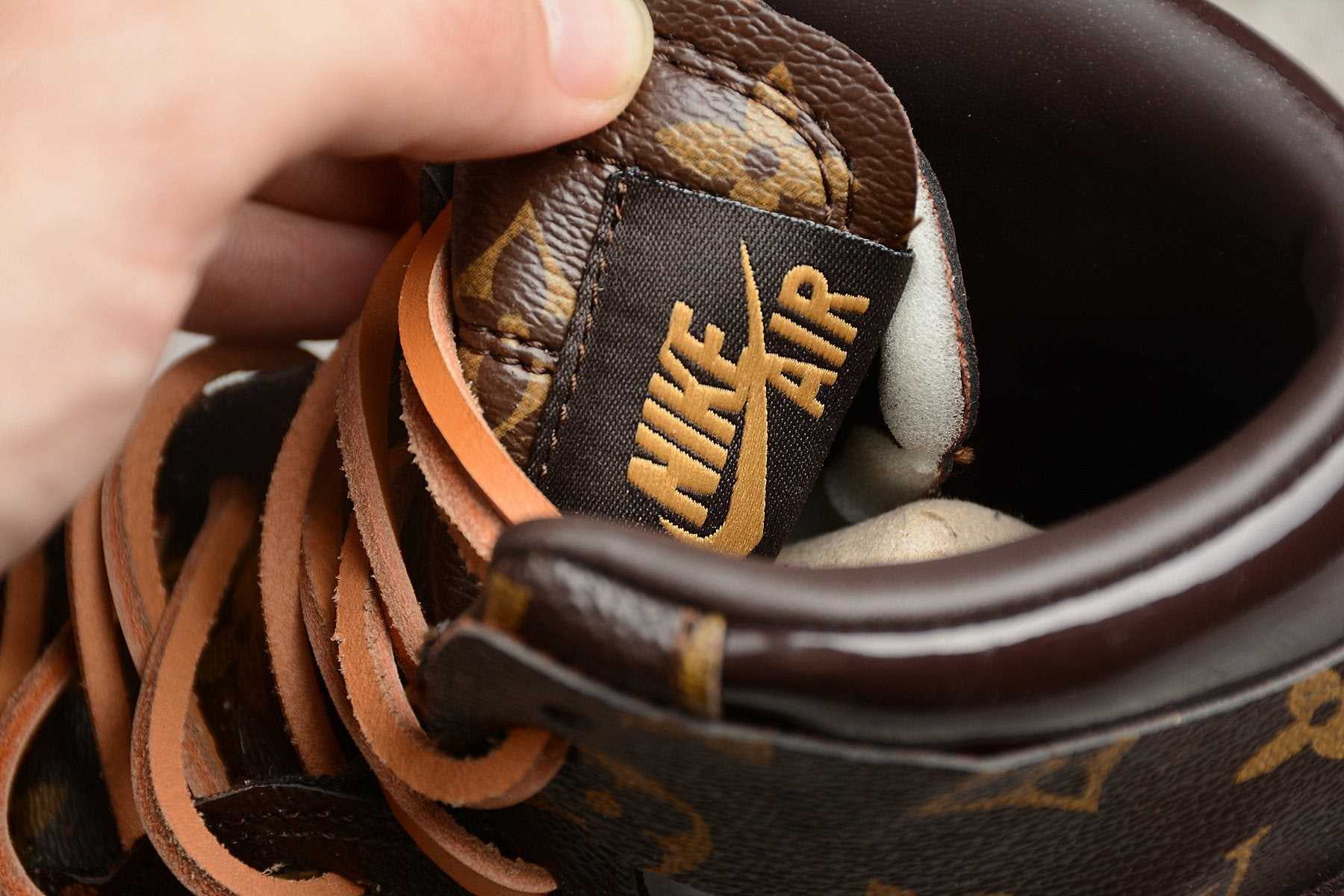Off-Louis LV Design on Nike Air Jordan 1 High Buy From Drippy Custom