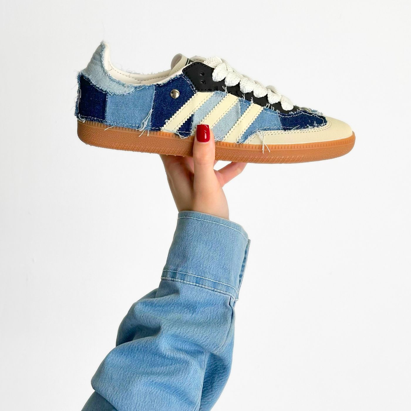 Patchwork Denim Adidas Samba