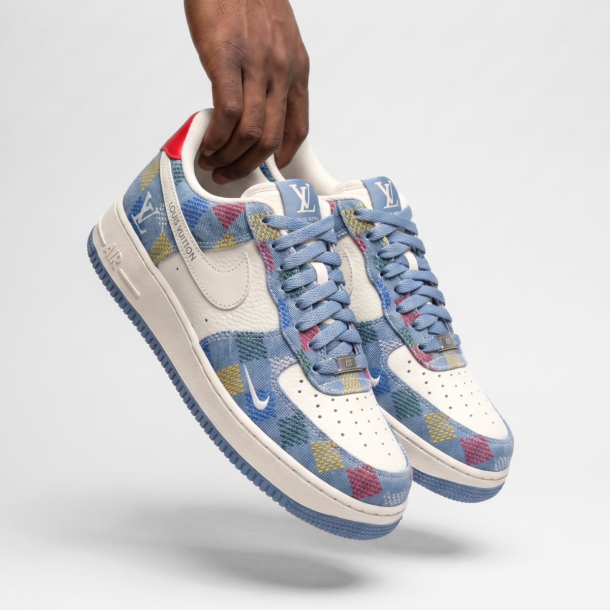 Sky Blue LV Air Force 1