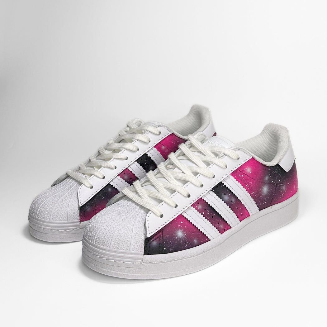 Pink Galaxy Adidas Superstar
