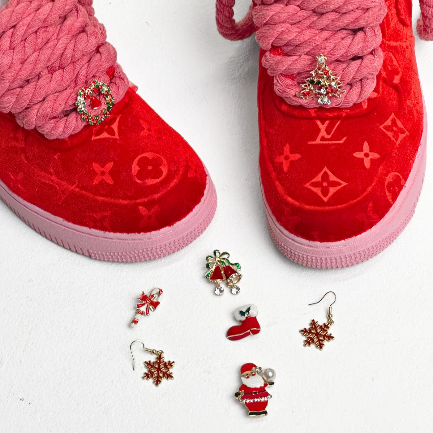 Red LV Velvet Air Force 1