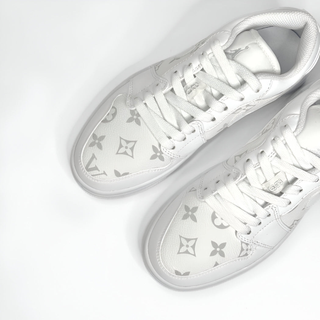 White LV Jordan 1 Low