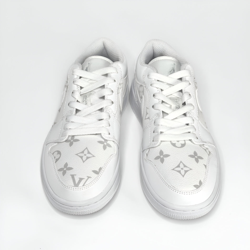 White LV Jordan 1 Low