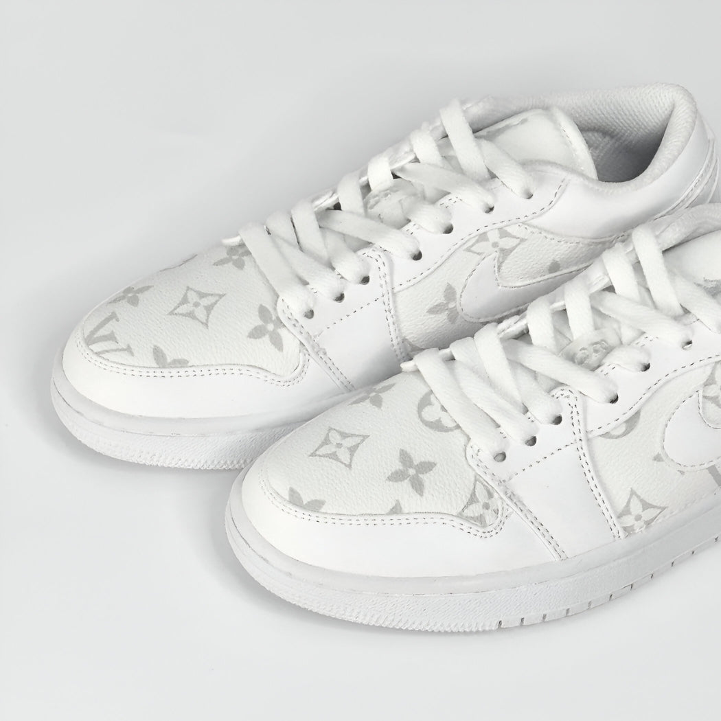 White LV Jordan 1 Low