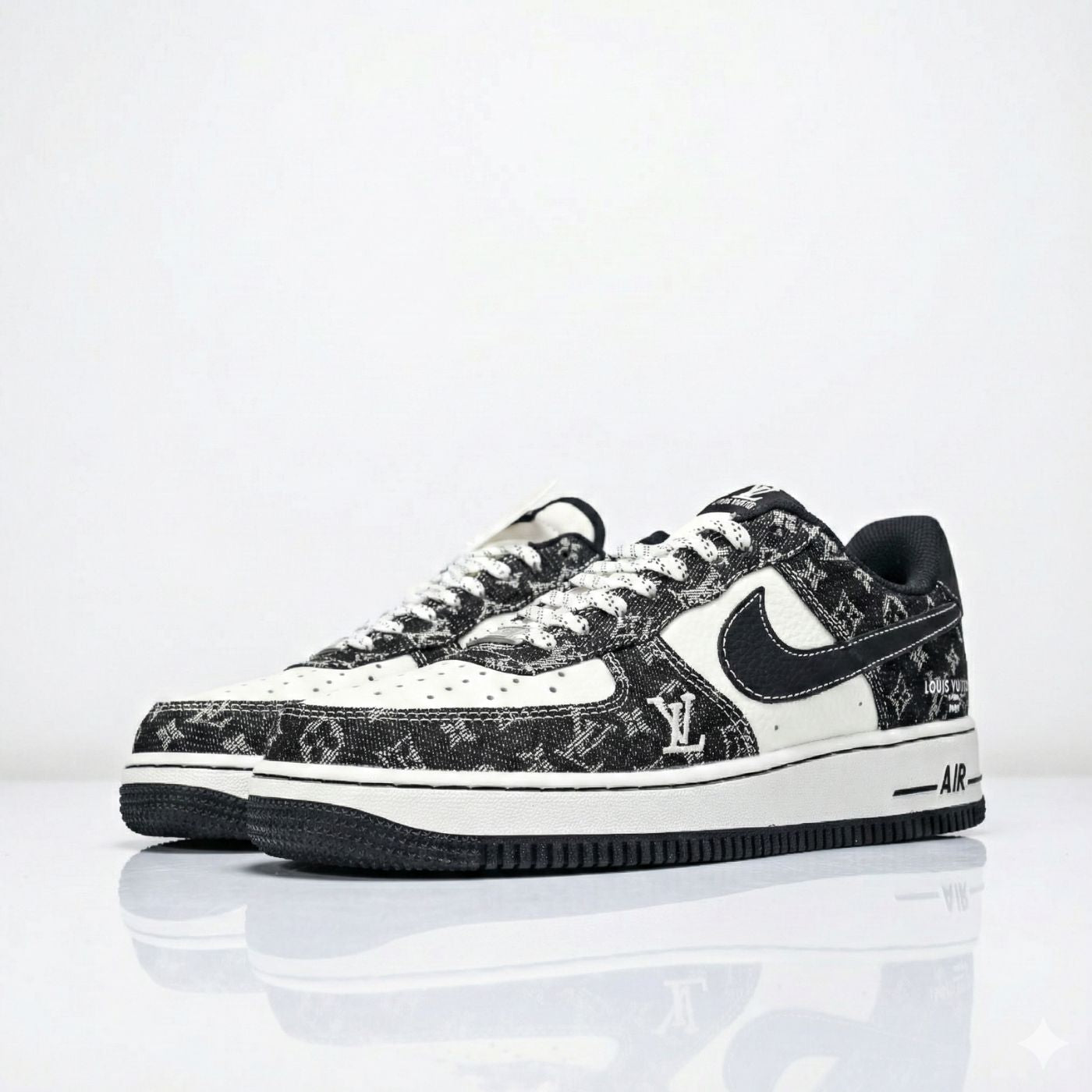 Black Denim LV Air Force 1