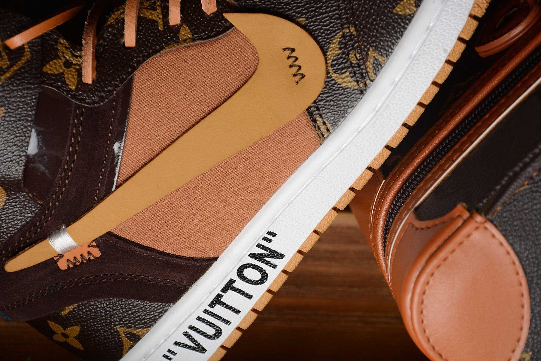 Off-Louis" Louis Vuitton design on Nike Air Jordan 1 High