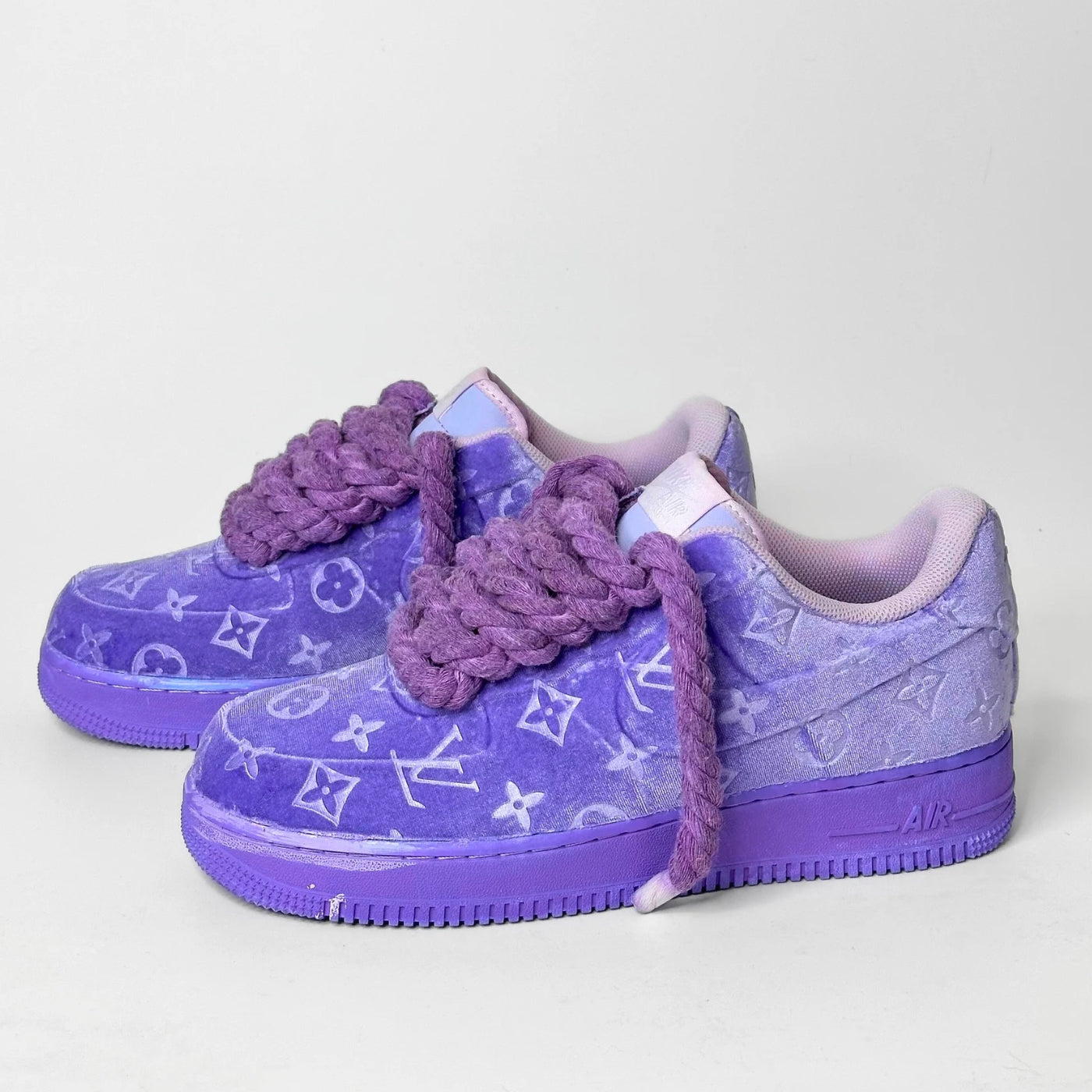Purple LV Velvet Air Force 1