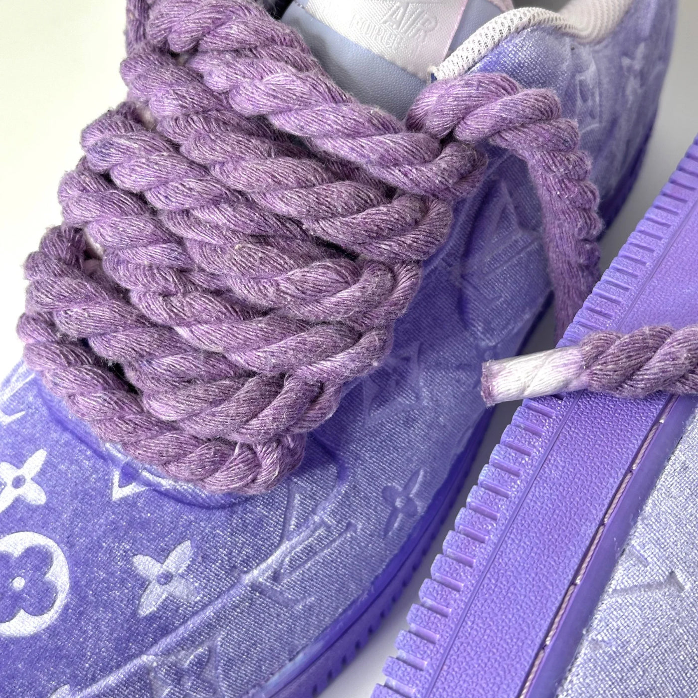 Purple LV Velvet Air Force 1