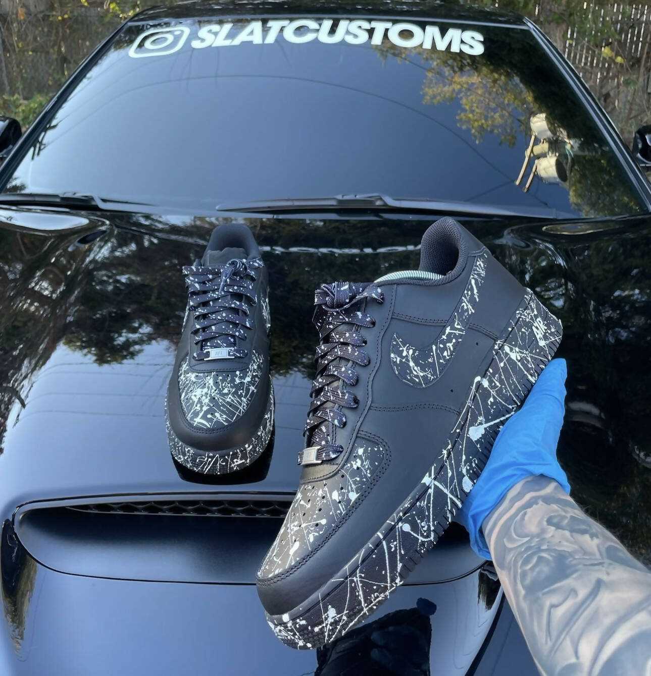‘Black Splatter’ Air Force 1’s