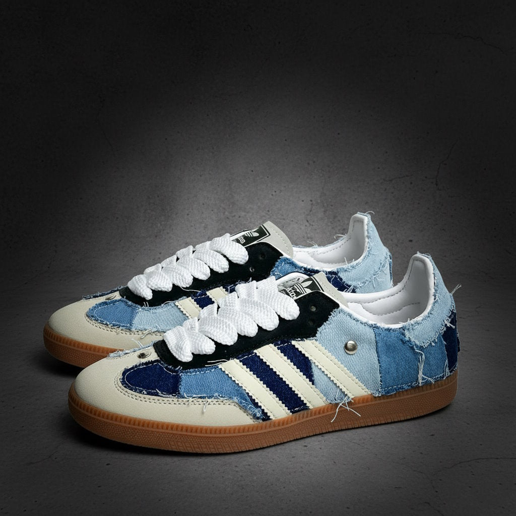 Patchwork Denim Adidas Samba