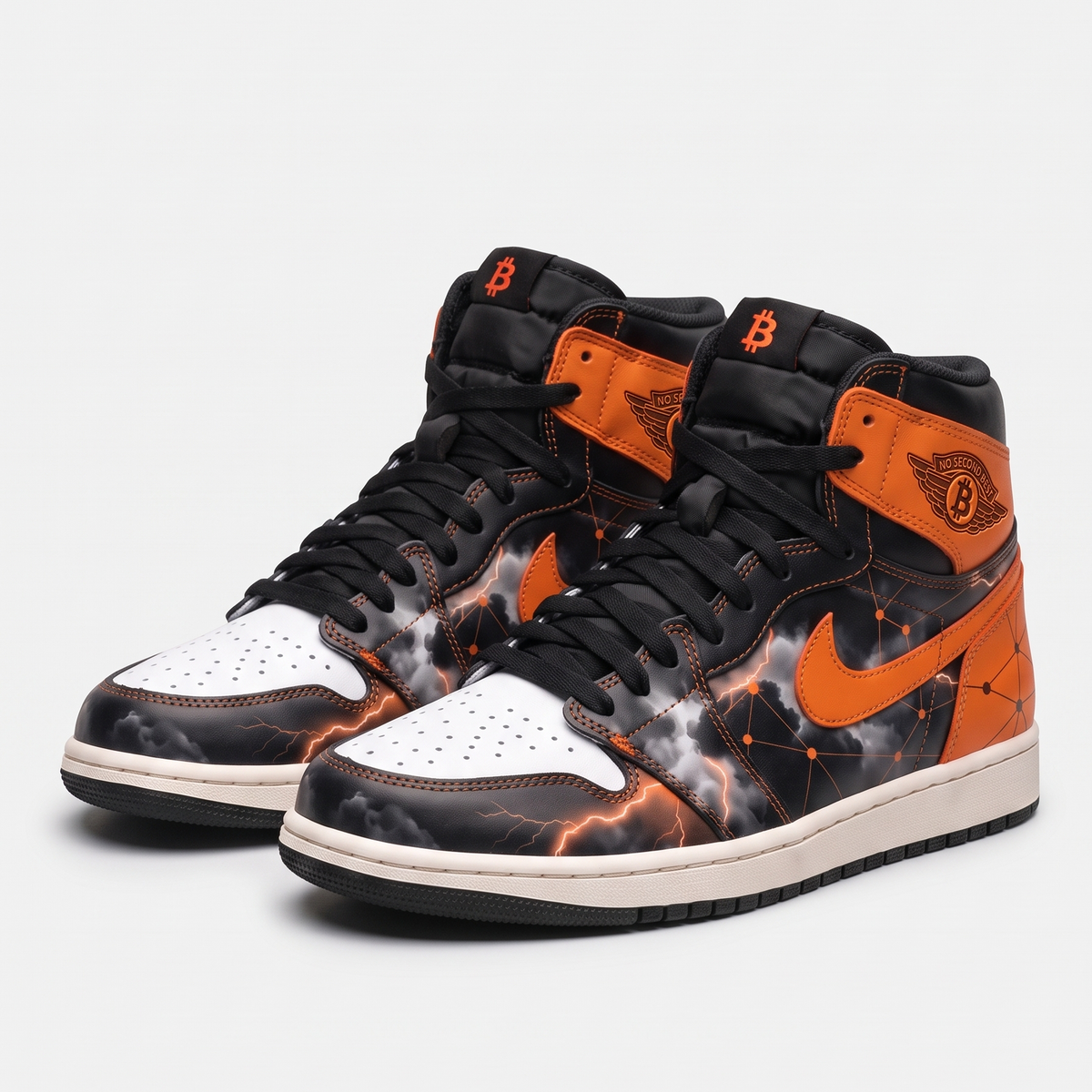 Bitcoin Lightning Custom Jordan 1 High