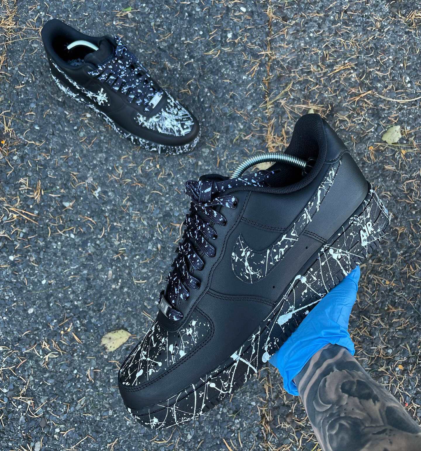 ‘Black Splatter’ Air Force 1’s