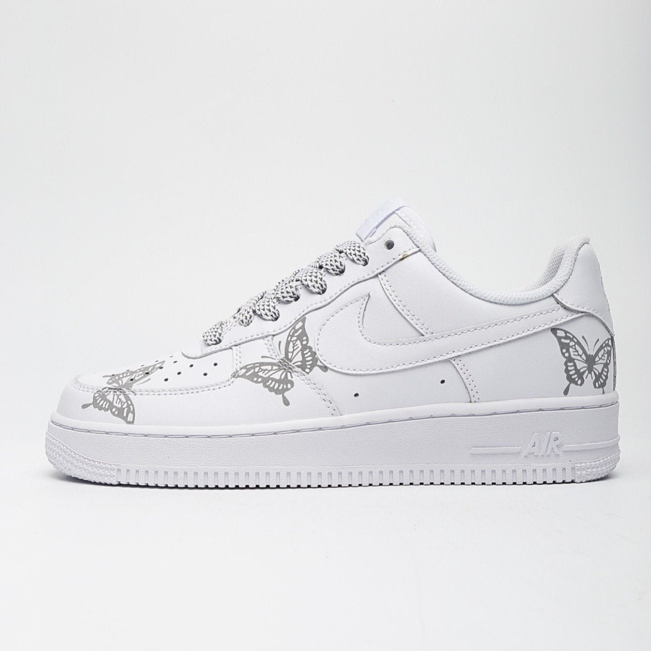 Custom Reflective Air Force 1 drip Butterfly & Stars AF1 