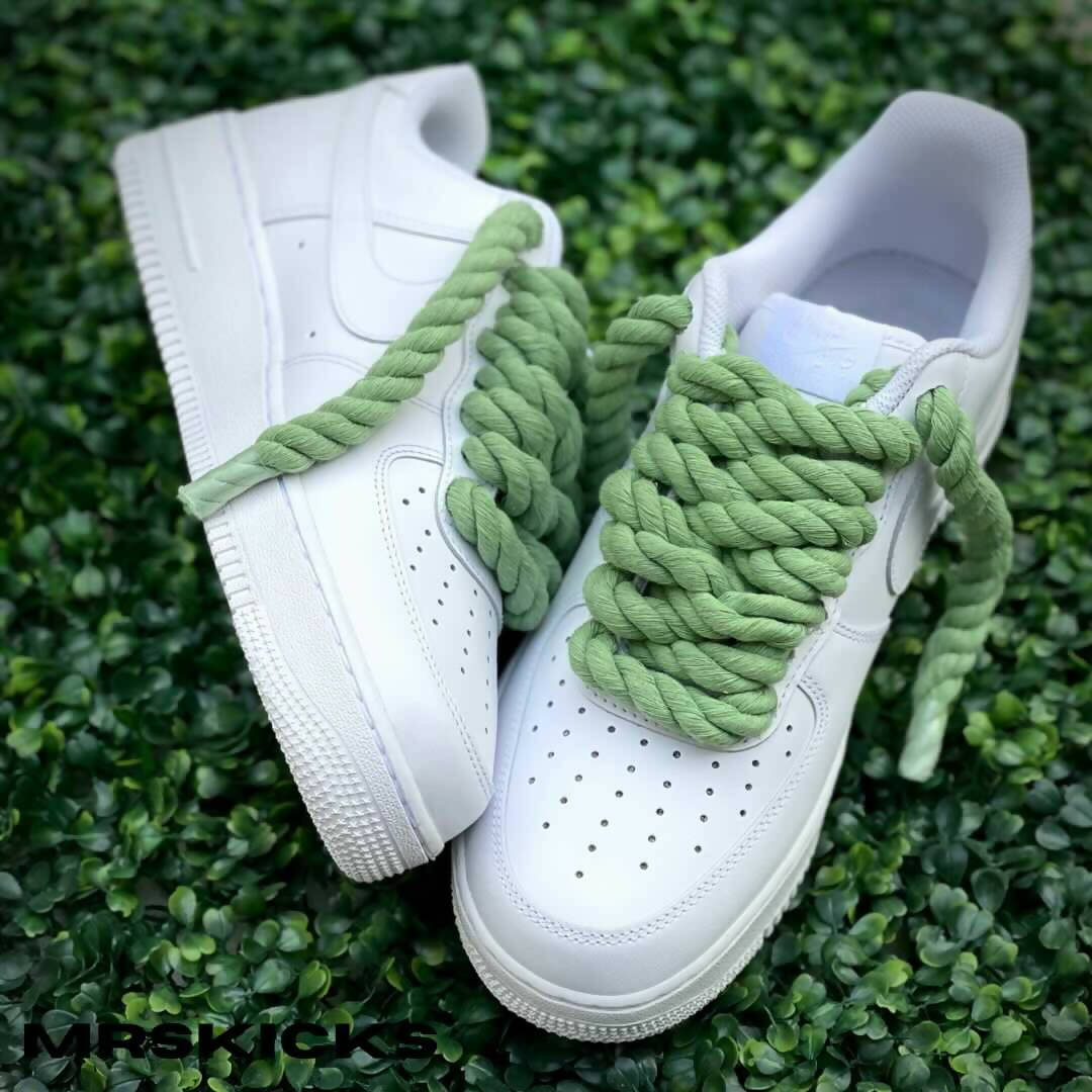Green rope lace Air Force 1