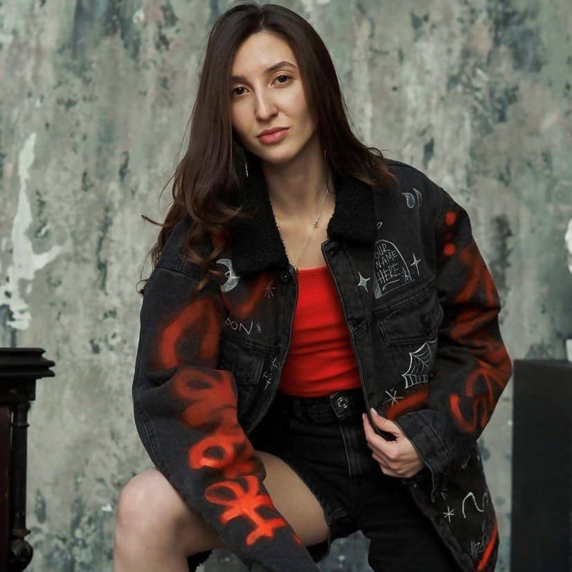 'Graffiti' Hand-Painted Denim Jacket