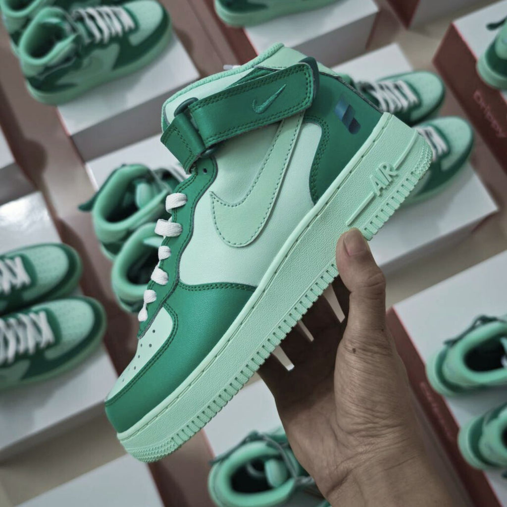 nike Blue Air Force white neutral grey patent leather