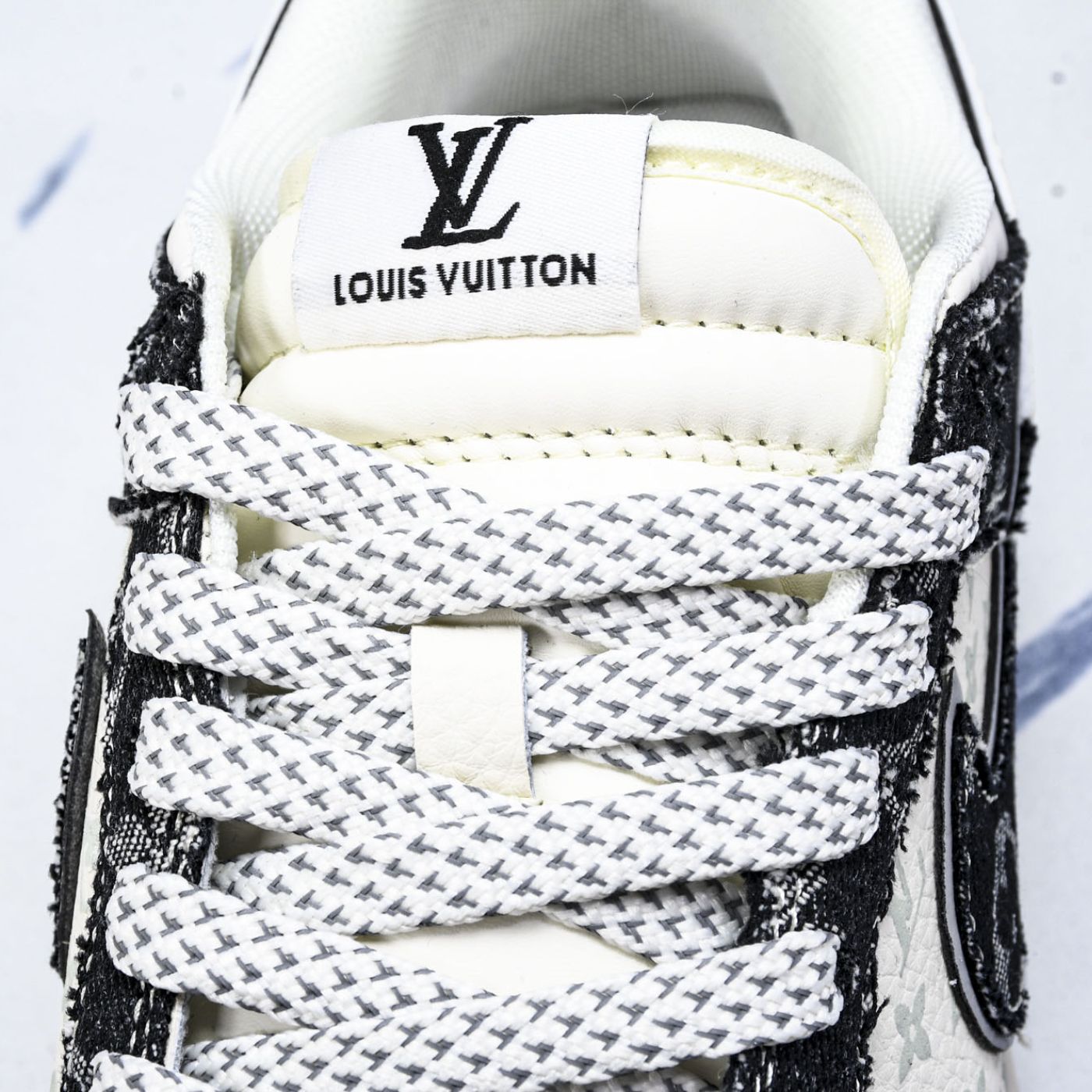 Black Denim LV Dunks Low