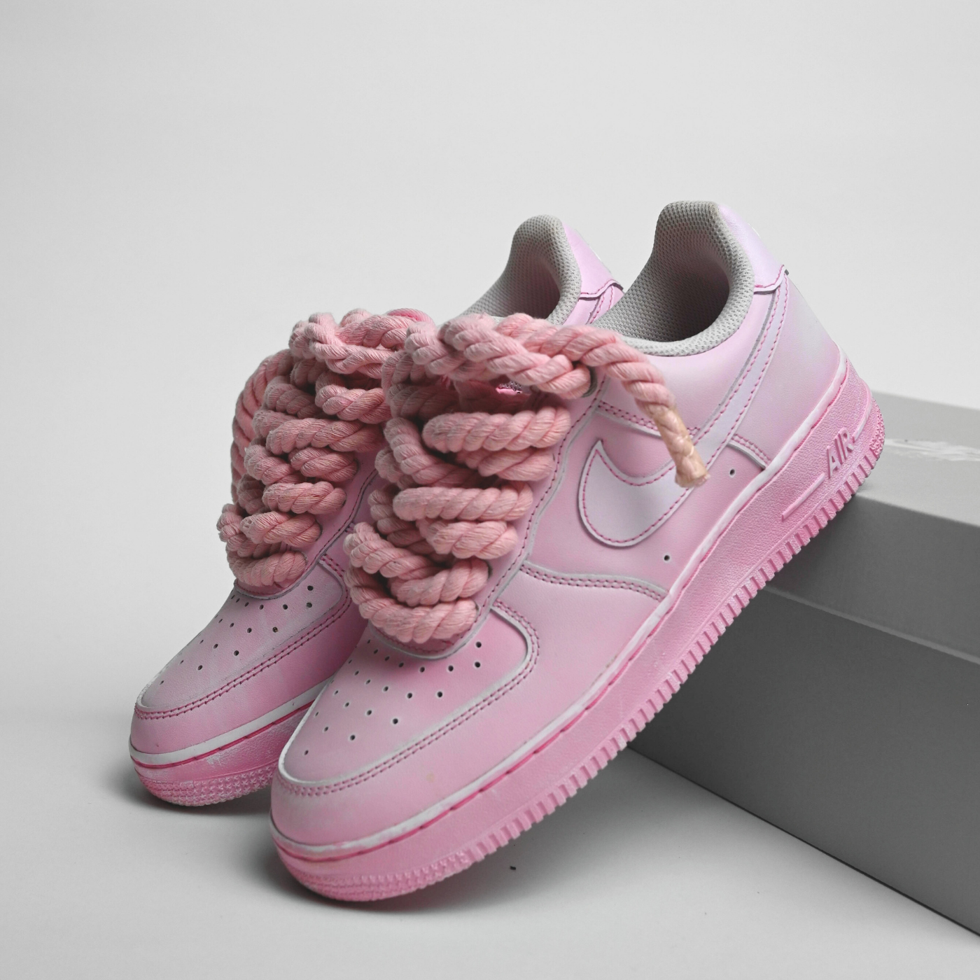 Dyed Pink Rope Air Force 1