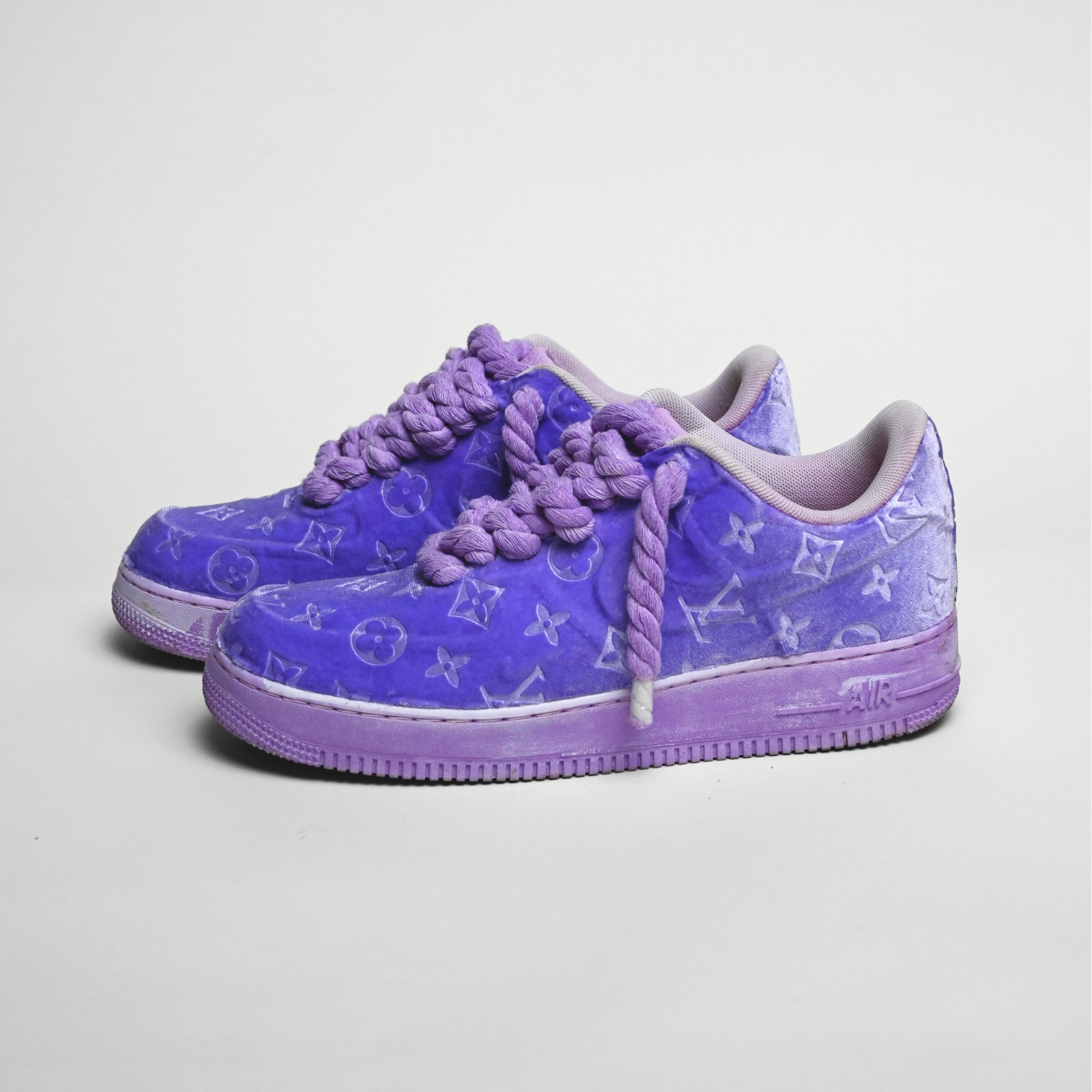 Purple LV Velvet Air Force 1