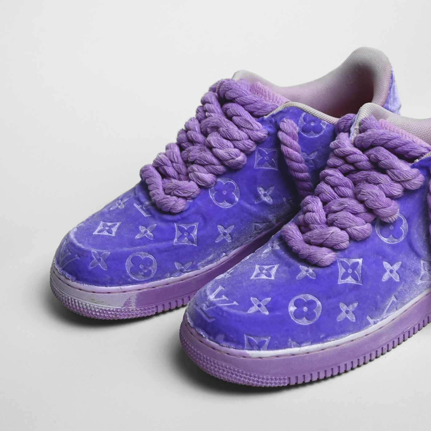 Purple LV Velvet Air Force 1