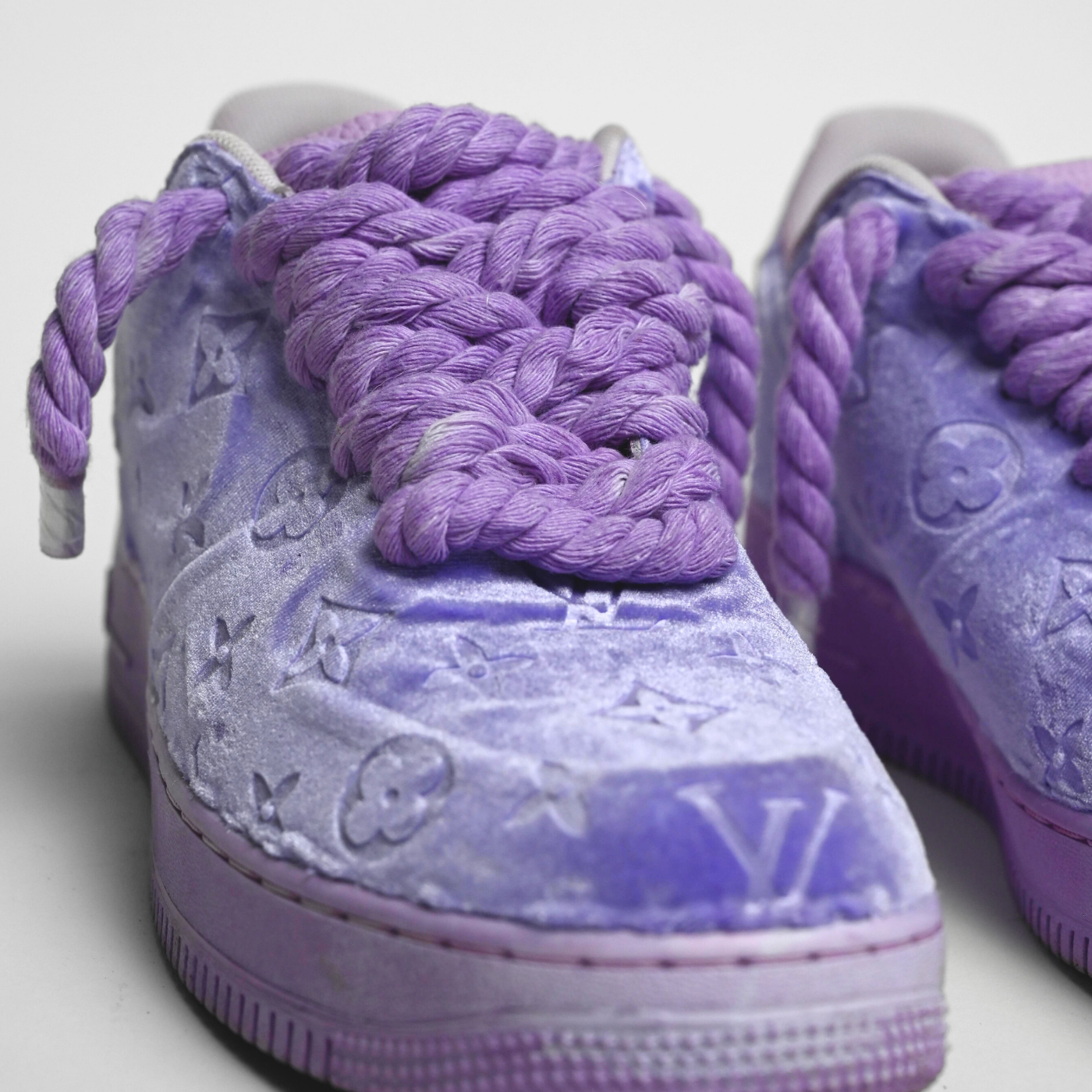 Purple LV Velvet Air Force 1