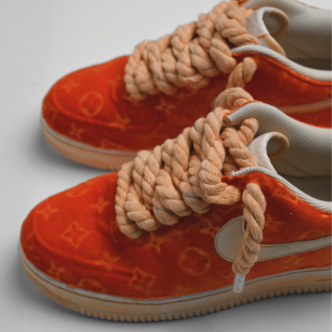 Orange LV Velvet Air Force 1