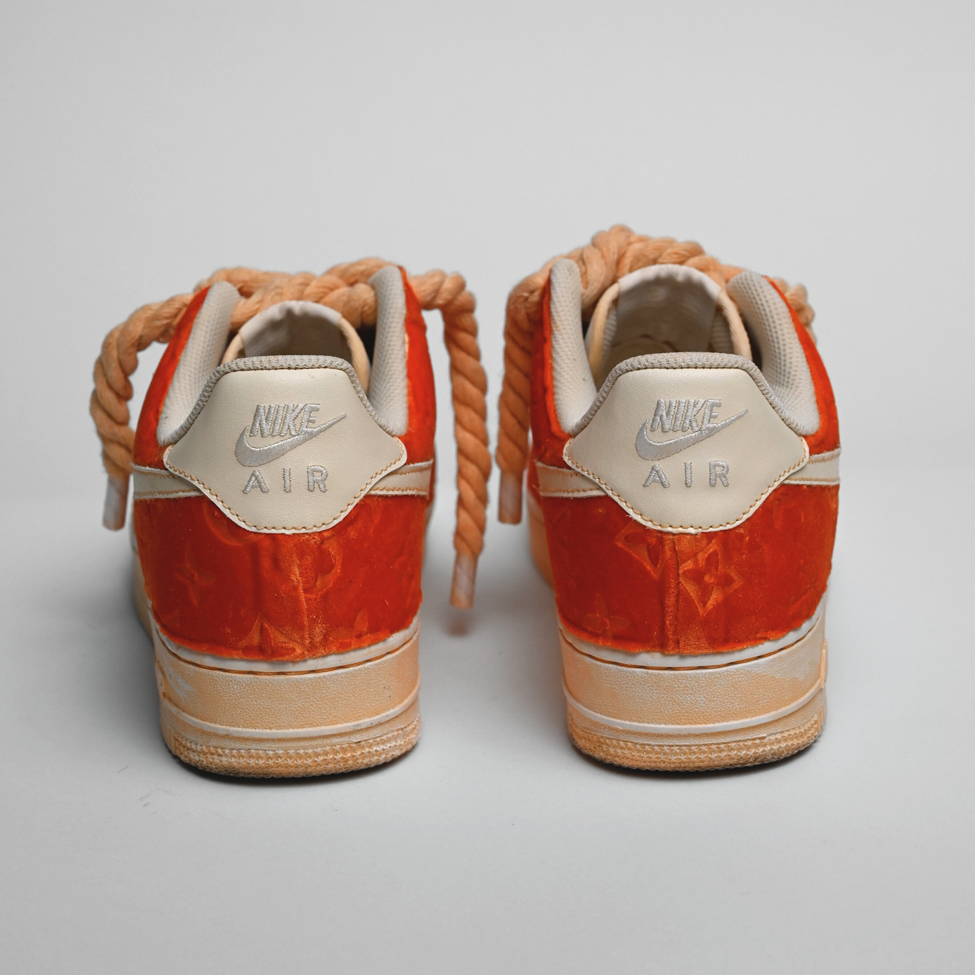 Orange LV Velvet Air Force 1