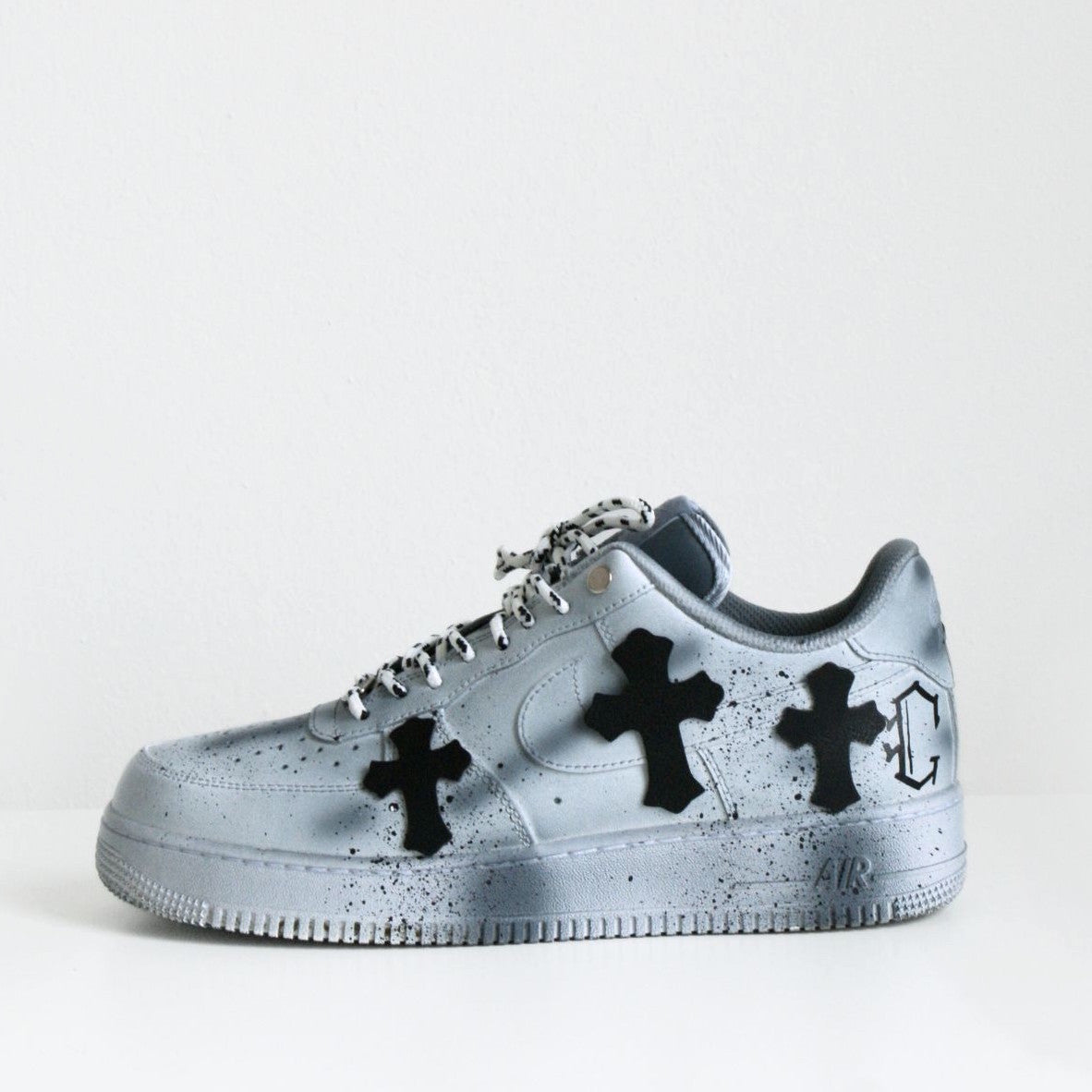 Blue Chrome Hearts Air Force 1