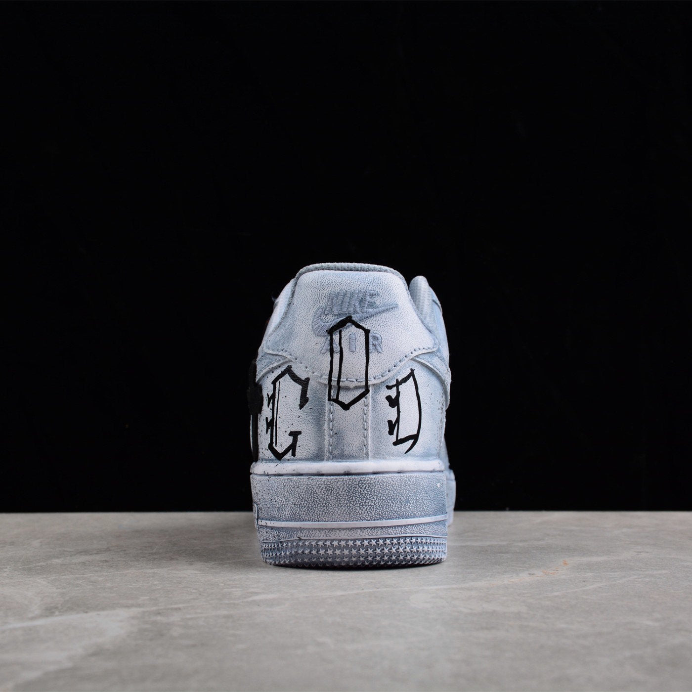 Blue Chrome Hearts Air Force 1