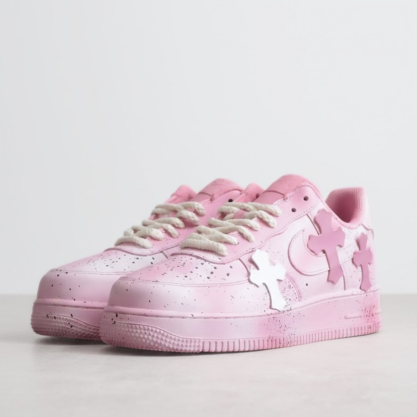 Pink Chrome Hearts Air Force 1