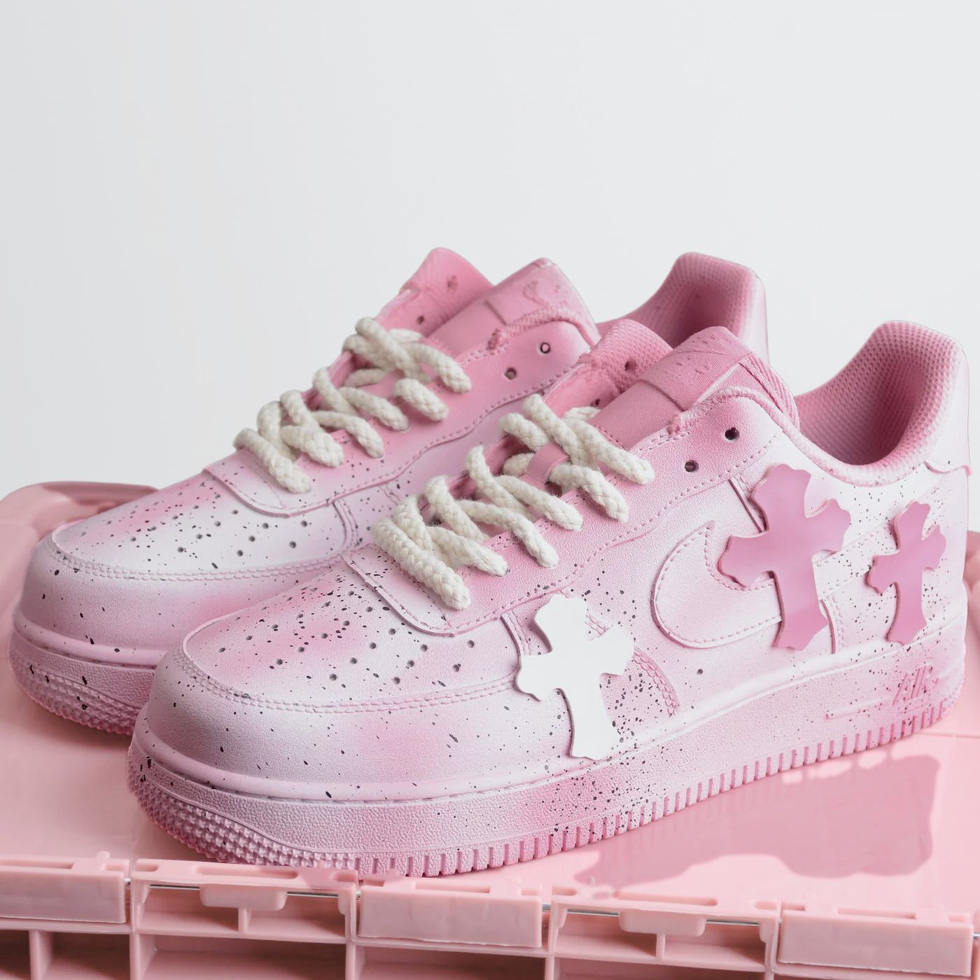 Pink Chrome Hearts Air Force 1