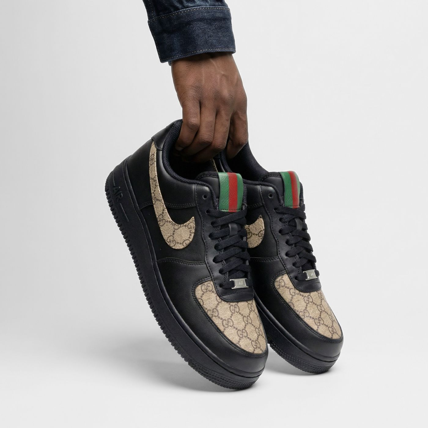 GG Classic Black Air Force 1