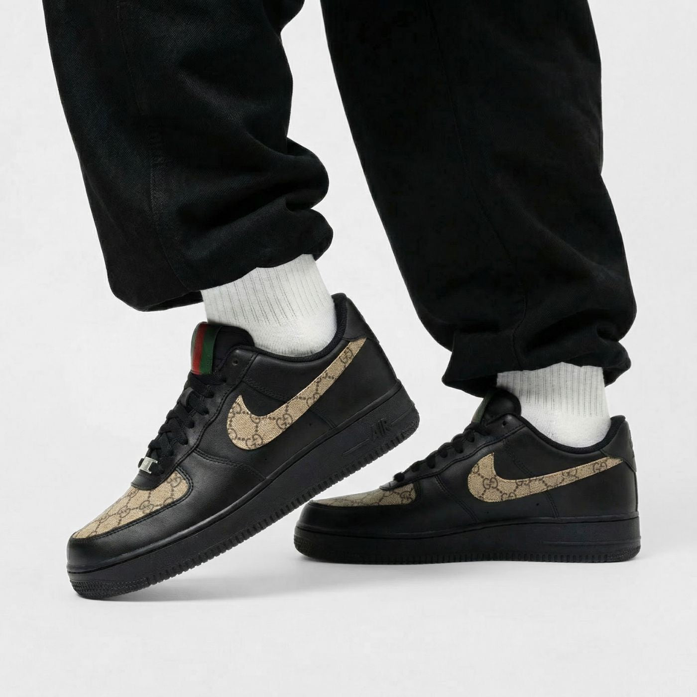 GG Classic Black Air Force 1