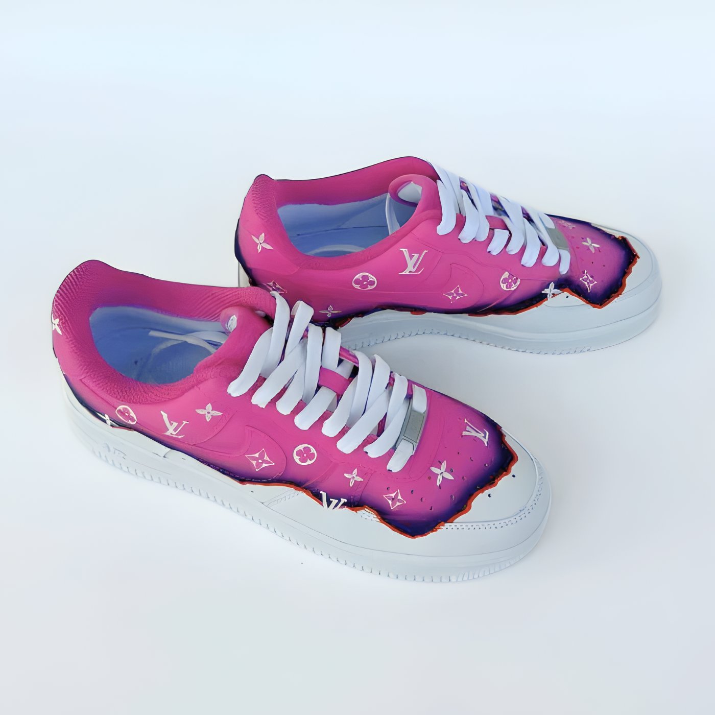 LV Pink Burn Air Force 1