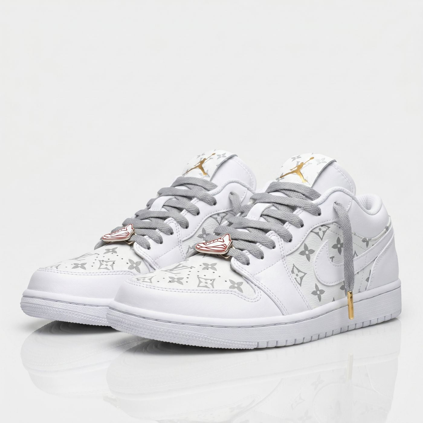 White LV Jordan 1 Low