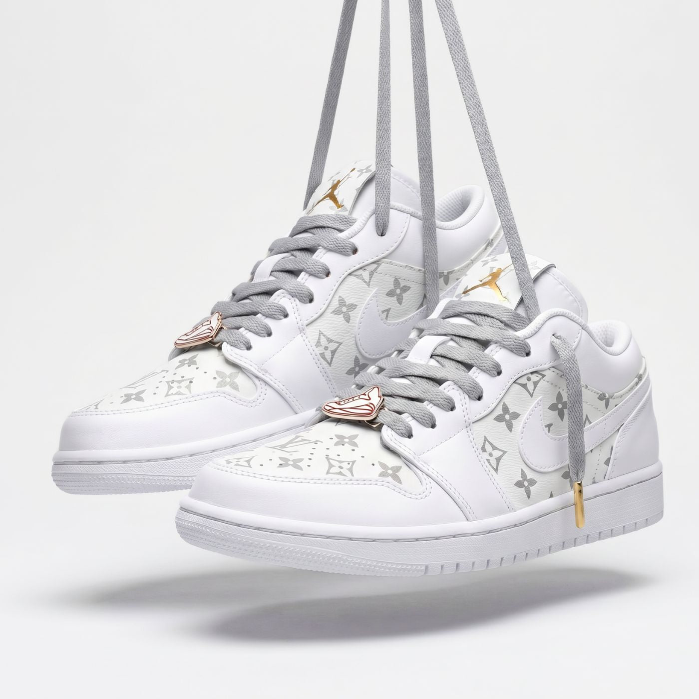 White LV Jordan 1 Low