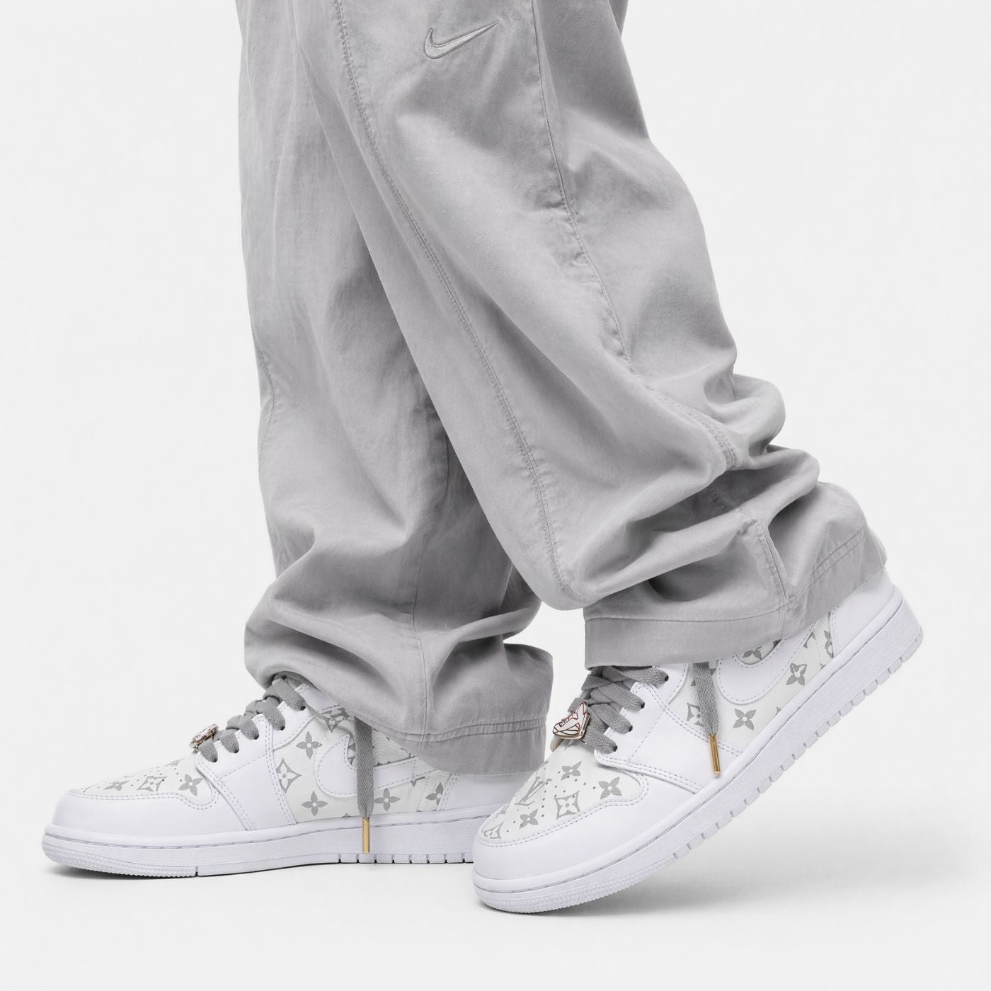 White LV Jordan 1 Low