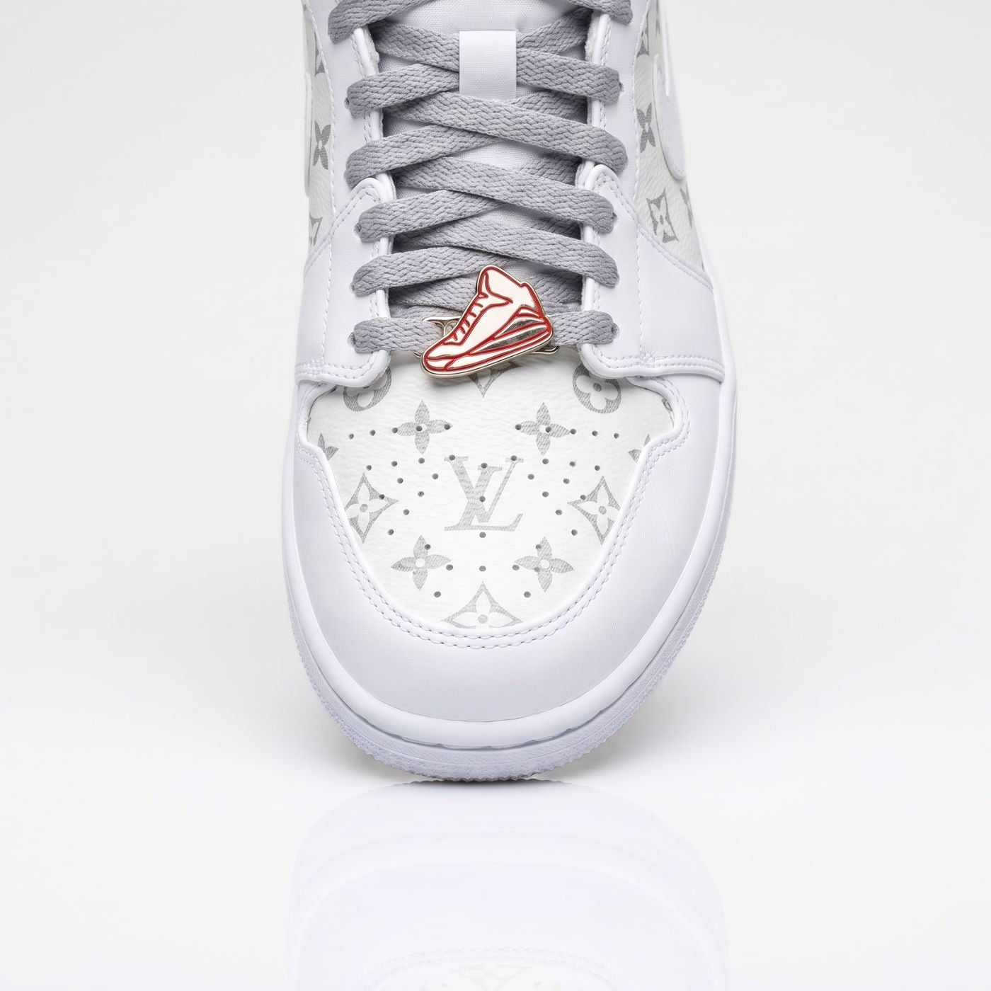 White LV Jordan 1 Low